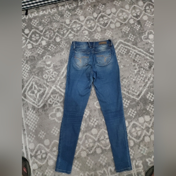 YMI Blue Skinny Jeans Size 3 Medium Wash Stretch Denim - Picture 7 of 9